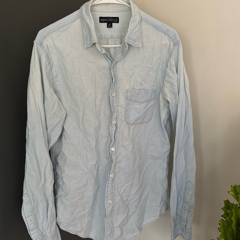 J. Crew long sleeve chambray denim shirt